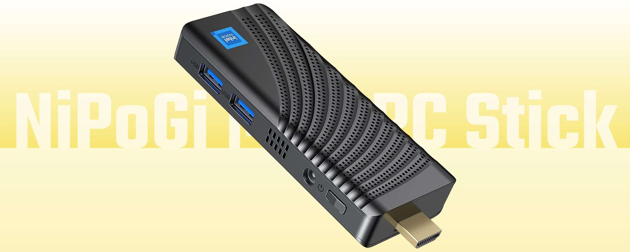 NiPoGi T6 Pro: coupon -50€ per il Mini PC Stick con W11