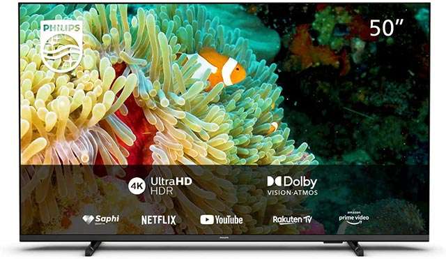La TV 4K di Philips da 50 pollici con HDR, Dolby Atmos e Dolby Vision