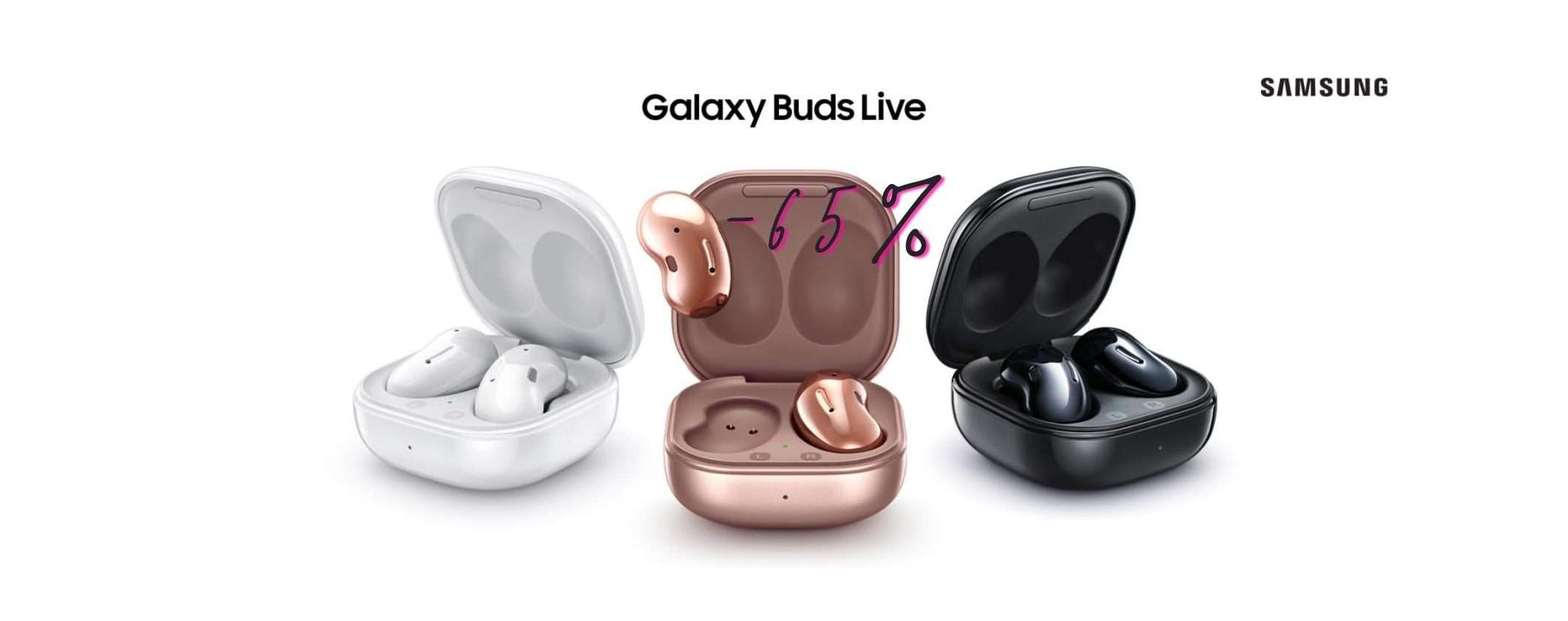 Samsung Galaxy Buds Live al 65% di sconto: solo su Amazon