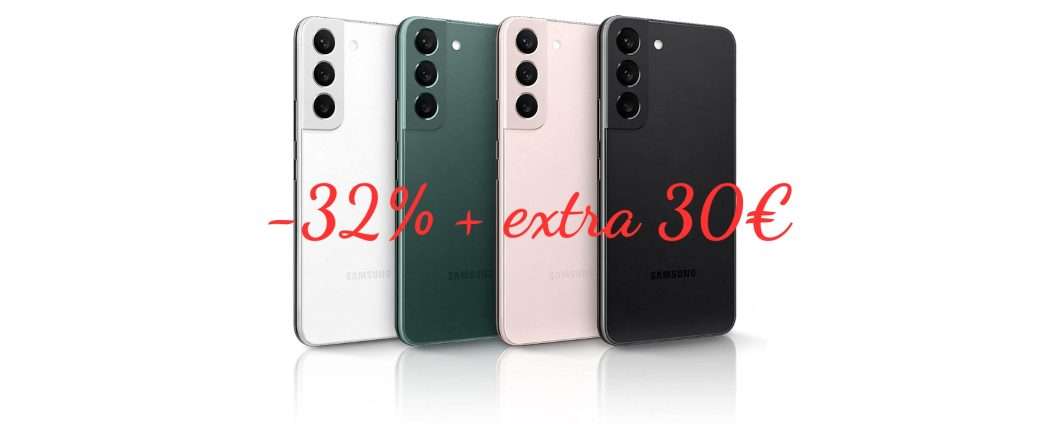 L'eccellente Samsung Galaxy S22 a soli 559€: pochissimi pezzi