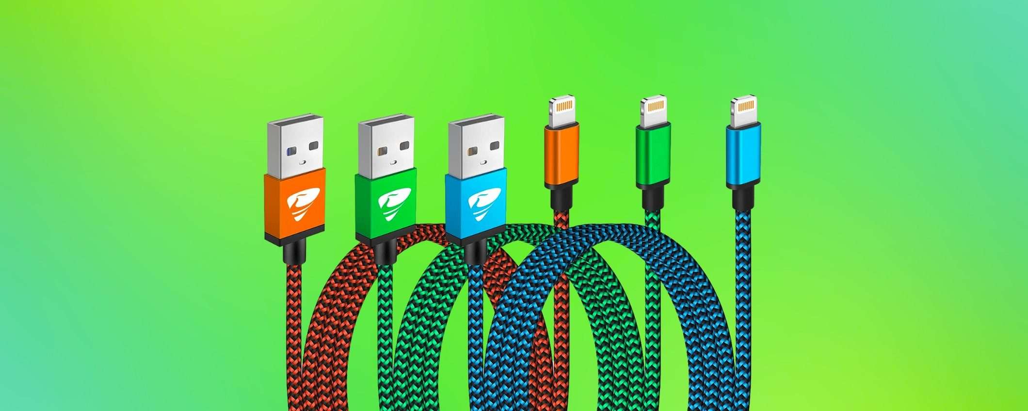 3 cavi iPhone certificati MFi da 2m a soli 9€, spunta il coupon SUBITO