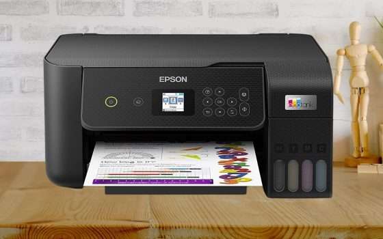 Stampante Epson multifunzione: con WiFi stampi senza CAVI (-60€)