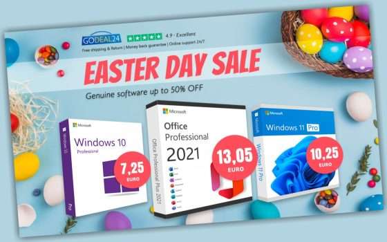 Offerte software di Pasqua: Office 2021 a 13,05€ per PC, 37,99€ per Mac