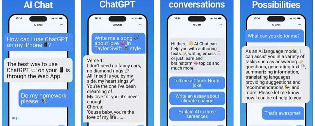 AI Chat Tappz chatbot ChatGPT iPhone