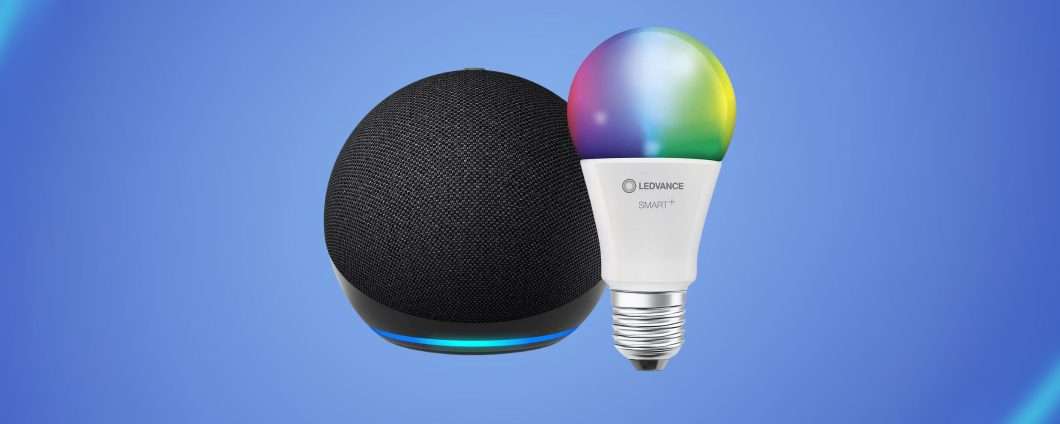 Echo Dot 5 con lampadina Smart E27 a prezzo BASSISSIMO su Amazon