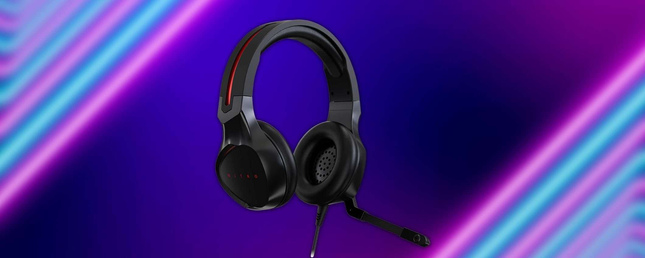 Cuffie da gaming Acer Nitro: solo 31€ su Amazon in offerta