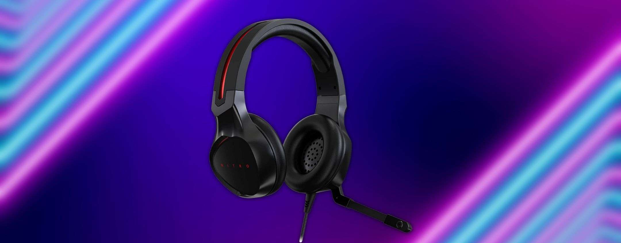 CUFFIE MANTRA GAMING ALTA FEDELTA' 3D SURROUND, ANC, 4 EQUALIZZAZIONI, 300 WATT