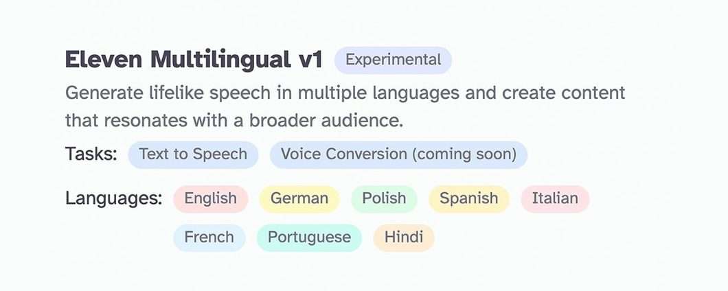 Arriva Eleven Multilingual, modello IA per sintesi vocale in più lingue