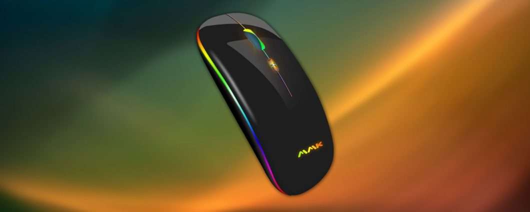 Mouse wireless sottile e con batteria ricaricabile: 10€ su Amazon