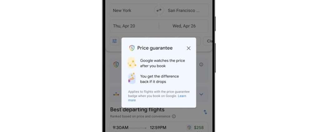 Badge prezzo garantito Google viaggi