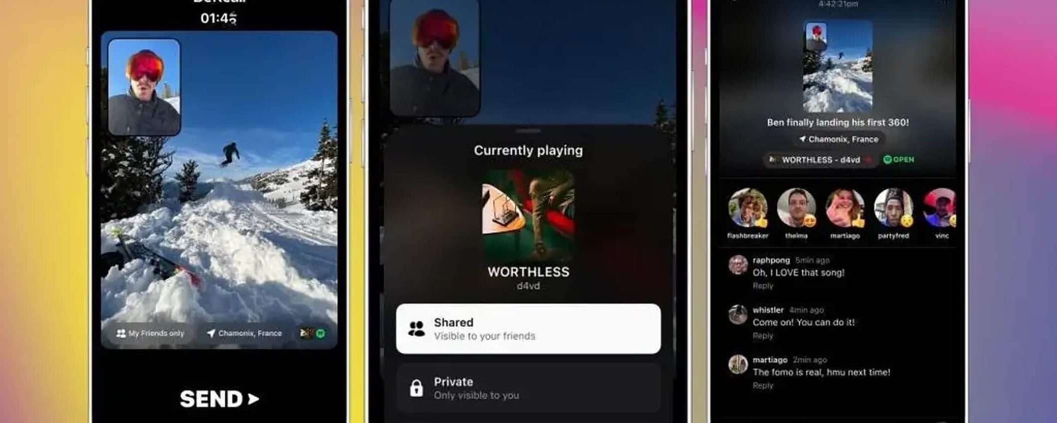 Spotify arriva su BeReal: l'integrazione che tutti aspettavano