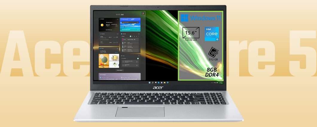 Acer Aspire 5: sconto di 200€ sul notebook con W11