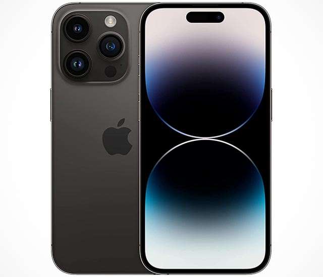 Lo smartphone iPhone 14 Pro di Apple nella colorazione Nero siderale