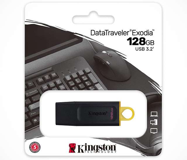 La pendrive da 128 GB della linea Kingston DataTraveler Exodia