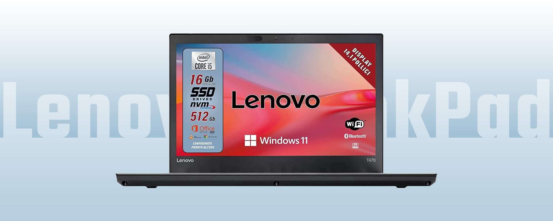 Lenovo ThinkPad T: notebook W11 Pro a soli 295 euro