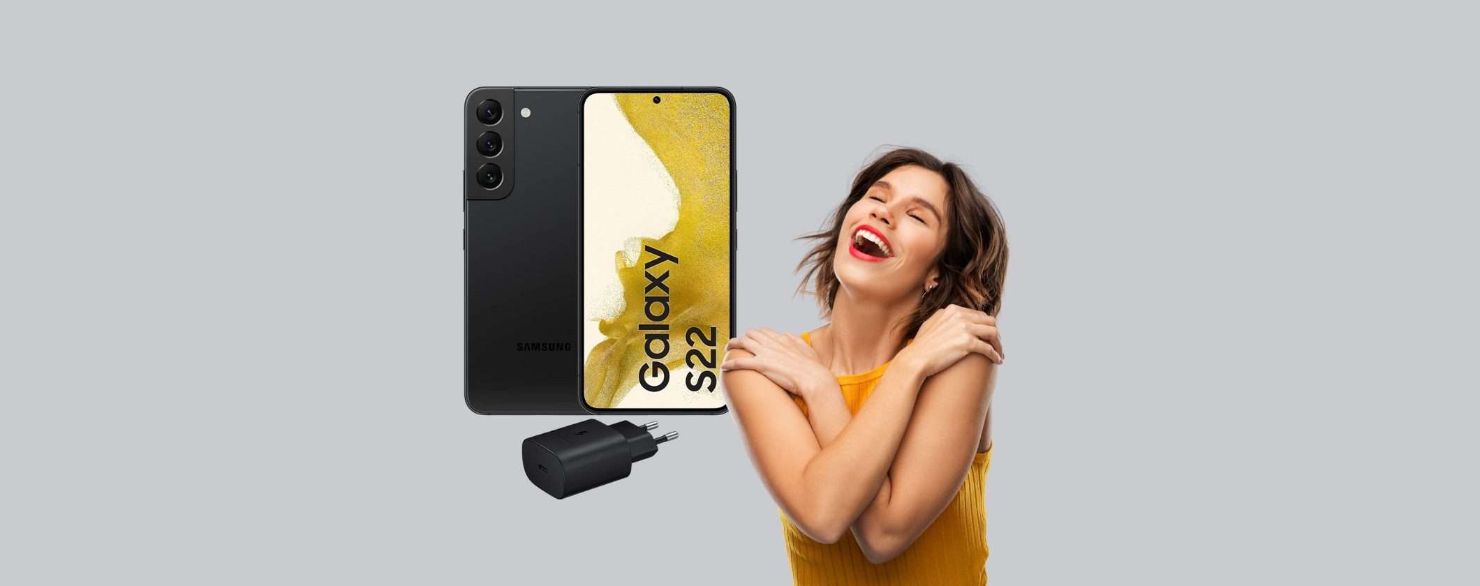 Samsung Galaxy S22: sconto 35% e caricatore incluso, su Amazon