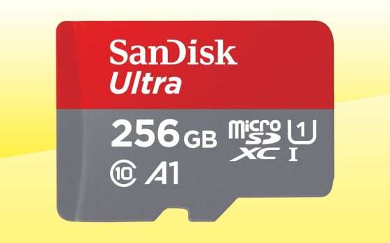 Crolla il prezzo di questa microSD 256 GB SanDisk
