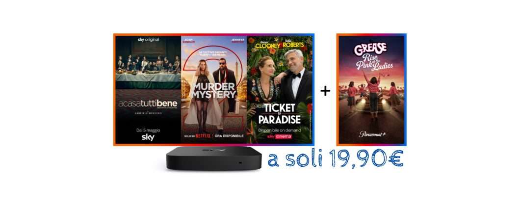 Sky Cinema con TV, Netflix e Paramount+ a soli 19€