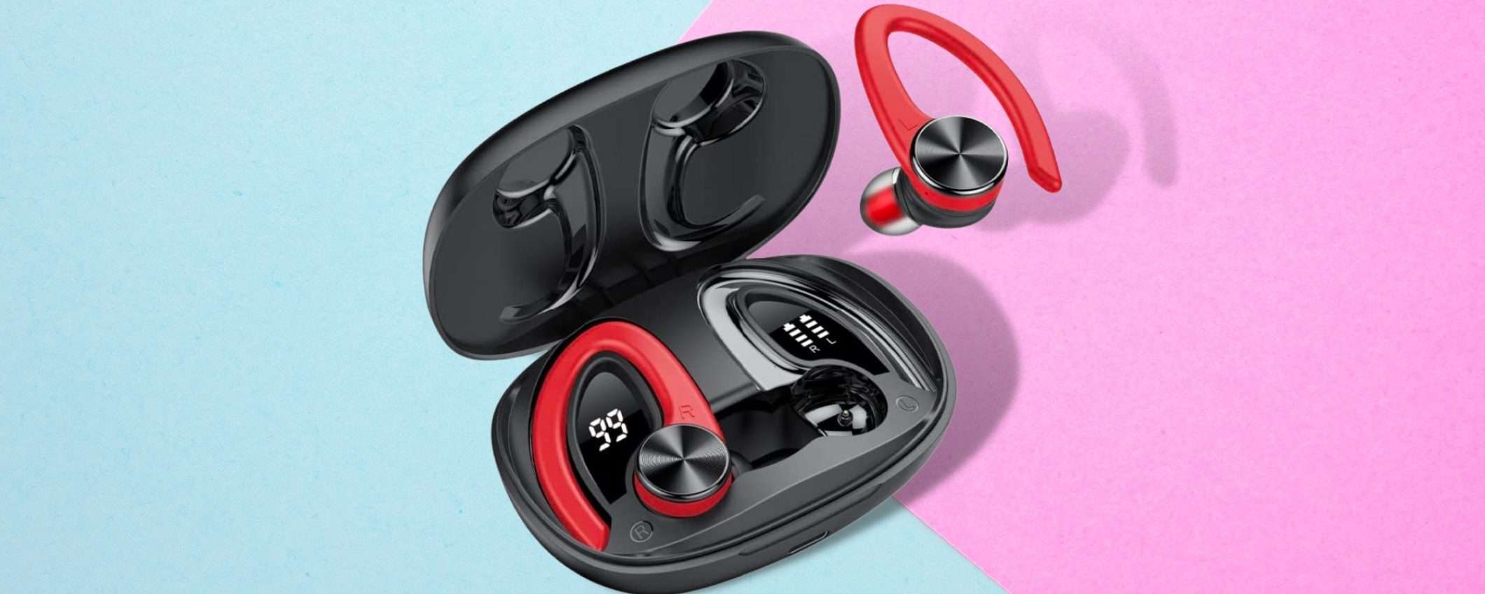 Auricolari Bluetooth per SPORT e non solo: 45 ore a soli 18€