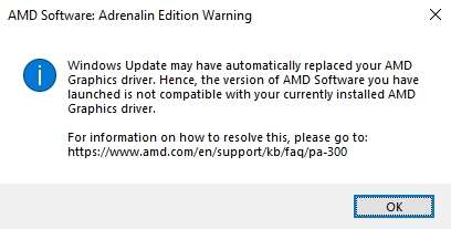 AMD GPU driver error