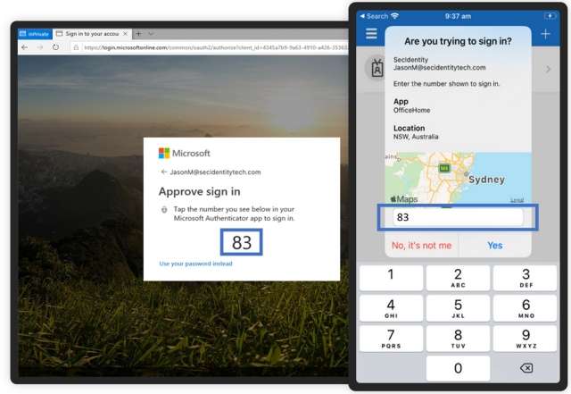 Microsoft Authenticator - number matching