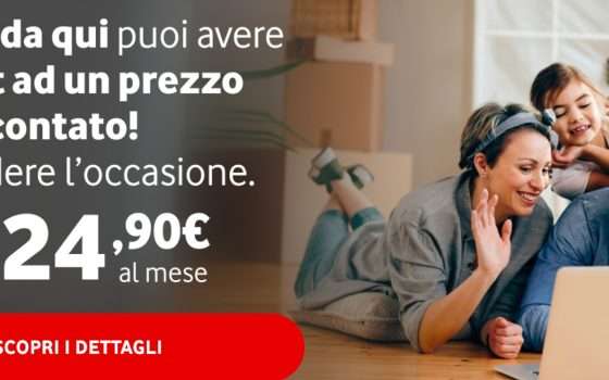 PROMO Fibra Vodafone: ora a 24,90 euro al mese