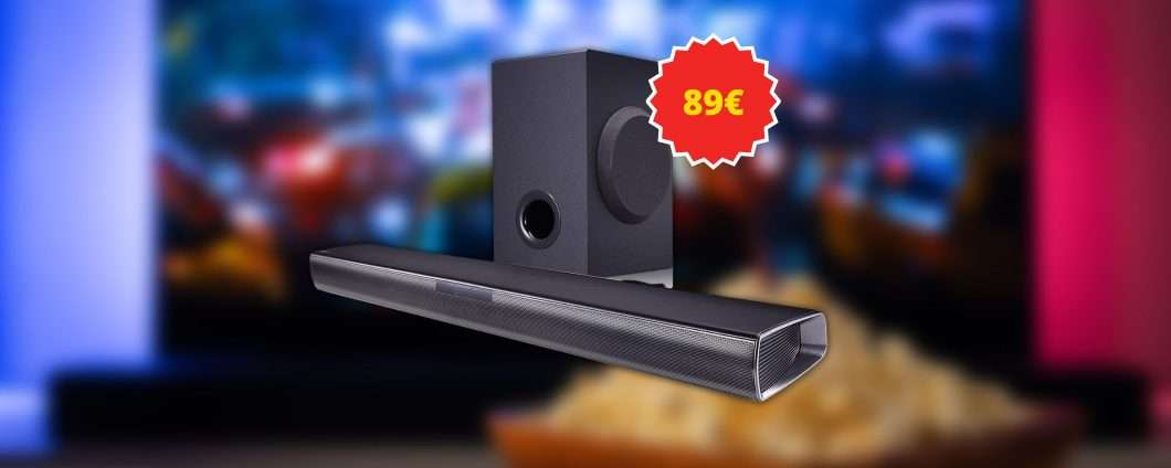 Soundbar LG 160W con subwoofer integrato: solo 89€ in offerta Amazon