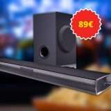 Soundbar LG 160W con subwoofer integrato: solo 89€ in offerta Amazon
