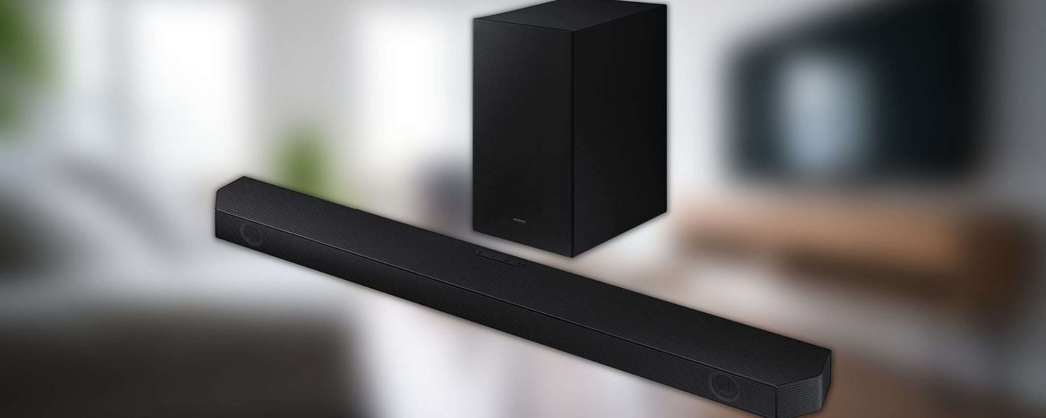 Soundbar Samsung 340W 3.1: in sconto Amazon a meno di 200€