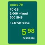 Spusu 70 PROMO: attivabile ancora fino a fine mese