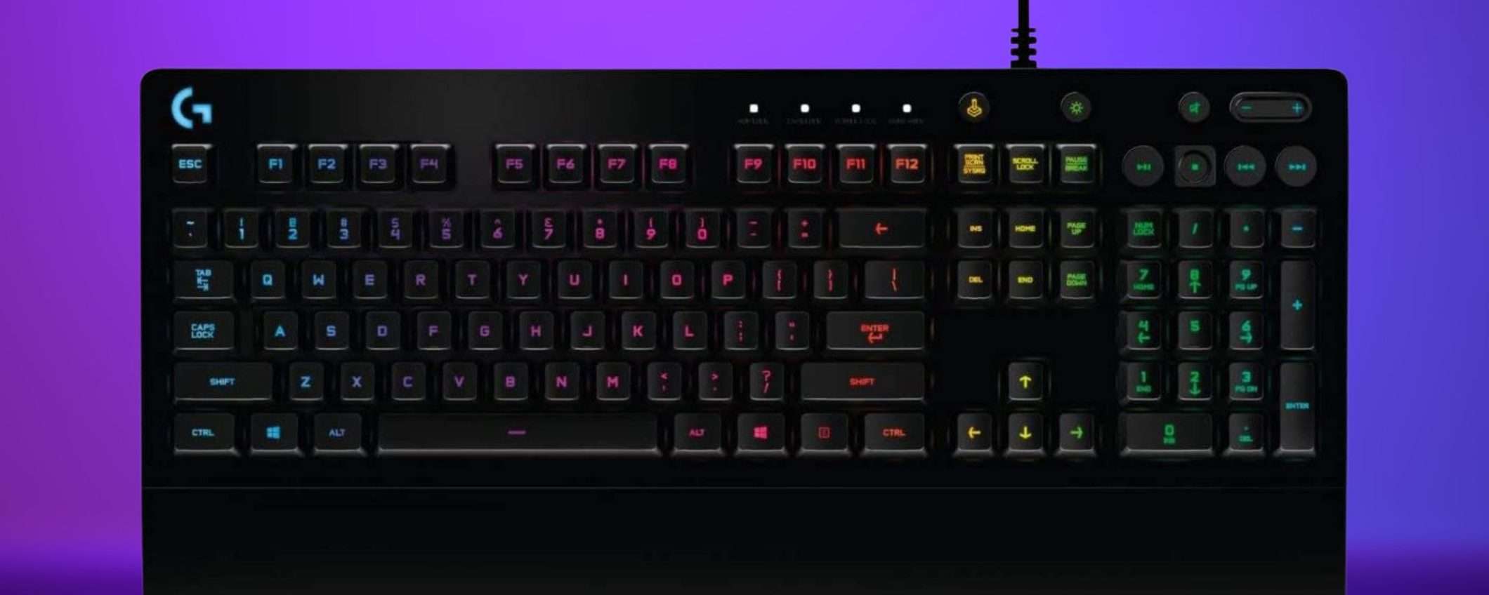 Tastiera gaming Logitech cablata: super prezzo su Amazon (-38%)