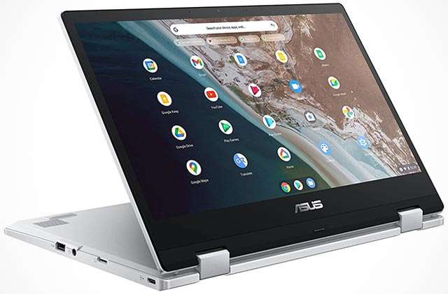 Il design del notebook ASUS Chromebook Flip CX1 con sistema operativo ChromeOS di Google