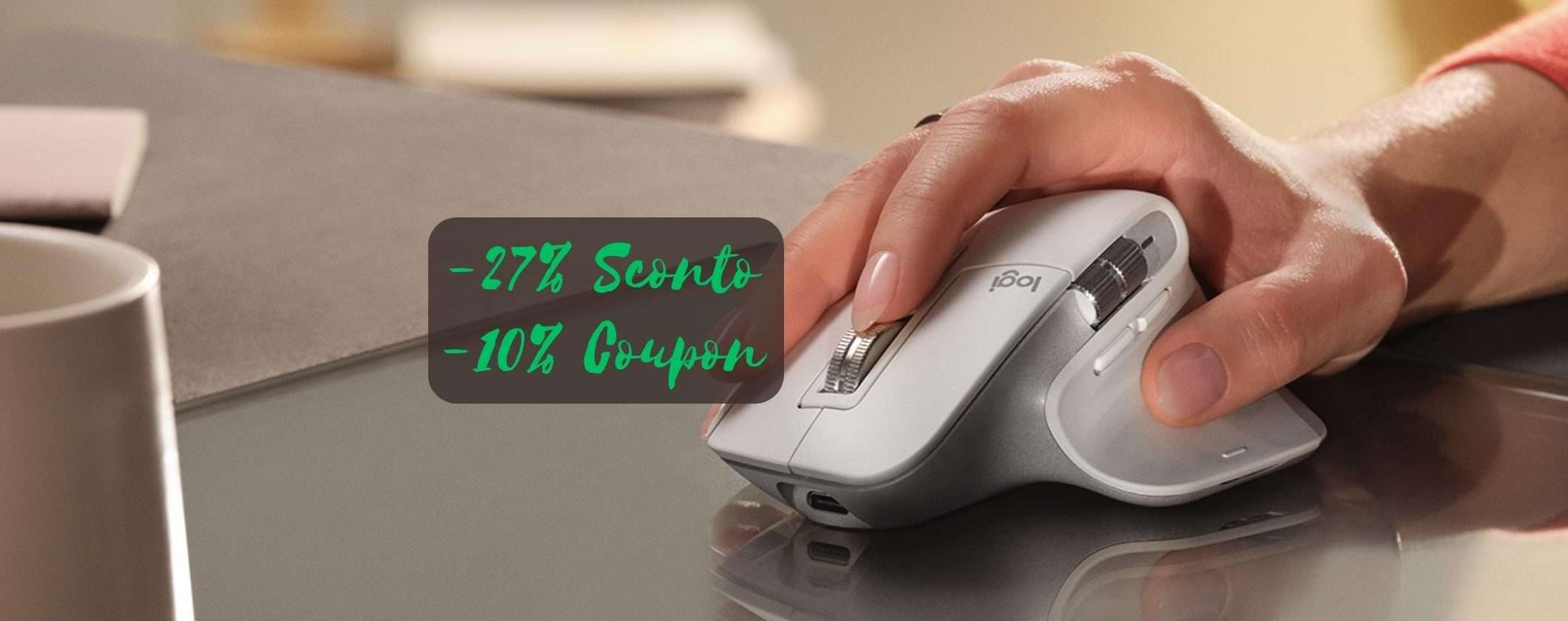 Logitech MX Master 3S: COMBO 27% di sconto + 10% Coupon