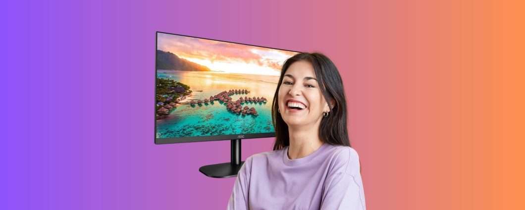 Monitor PC a meno di 100€: AOC SFONDA su Amazon