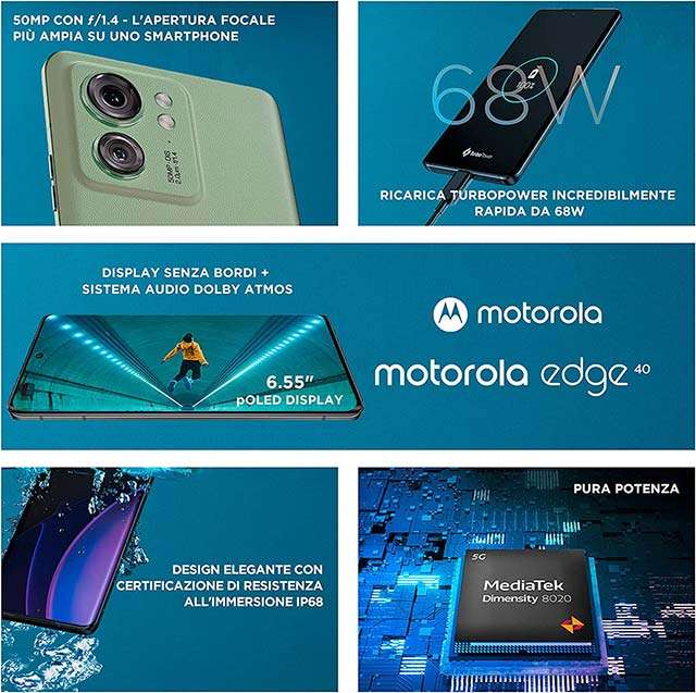 Le caratteristiche del nuovo smartphone Motorola edge 40