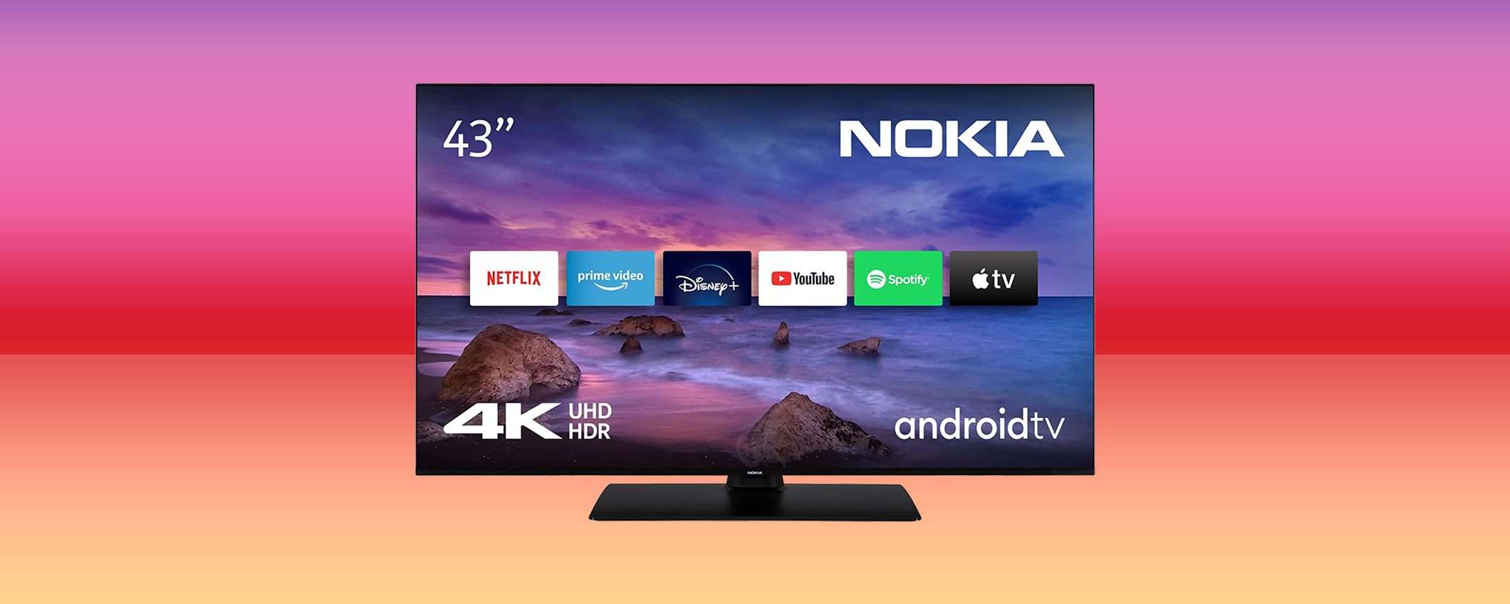 TV 4K Nokia da 43 pollici al MINIMO STORICO: un regalo