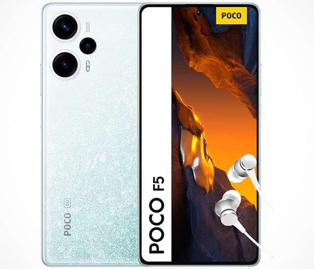 Lo smartphone POCO F5 nella colorazione White