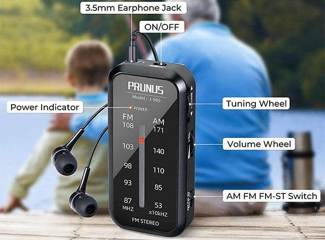 PRUNUS J-985, la mini radio portatile