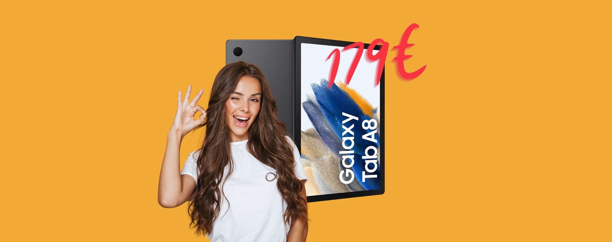 Samsung Galaxy Tab A8: solo 179€ su Amazon