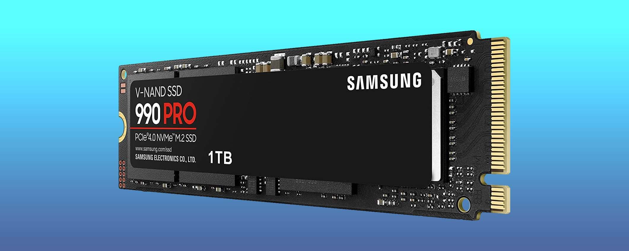 SSD Samsung 990 Pro da 1TB per PC e PS5 a soli 86€ grazie al Prime Day