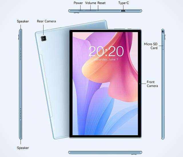 Il design e le caratteristiche del tablet Teclast P20S