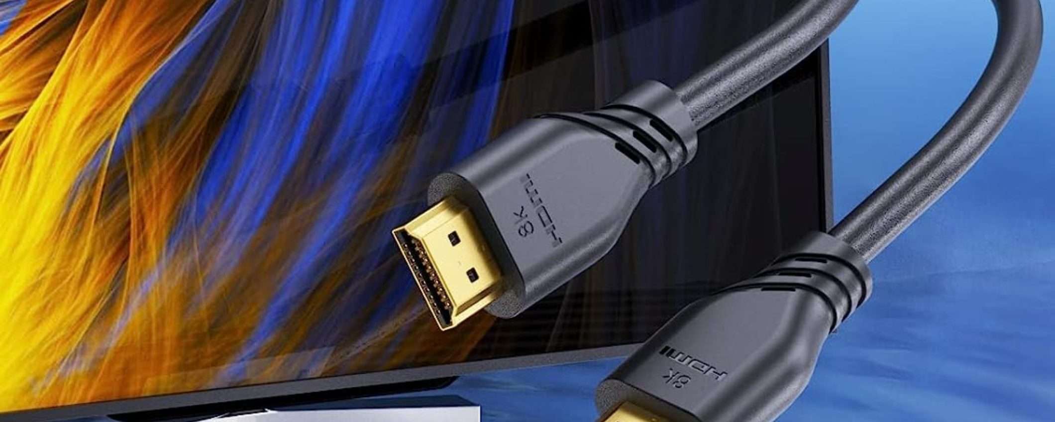 Cavo HDMI 2.1 a meno di 4€ con questo coupon Amazon