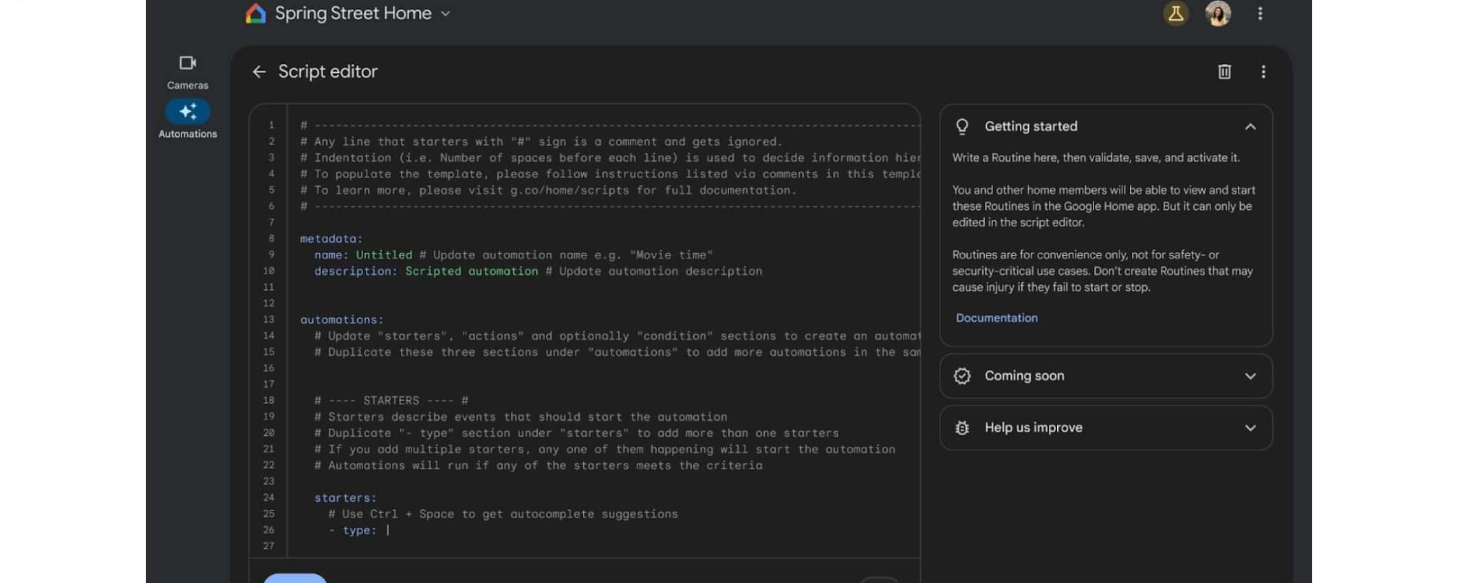 Google Home: nuovo editor script migliora automazioni