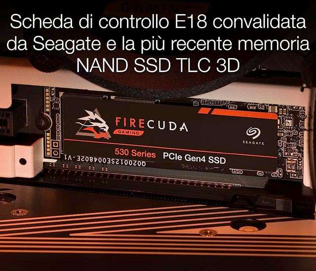 La SSD da 1 TB della linea Seagate FireCuda 530
