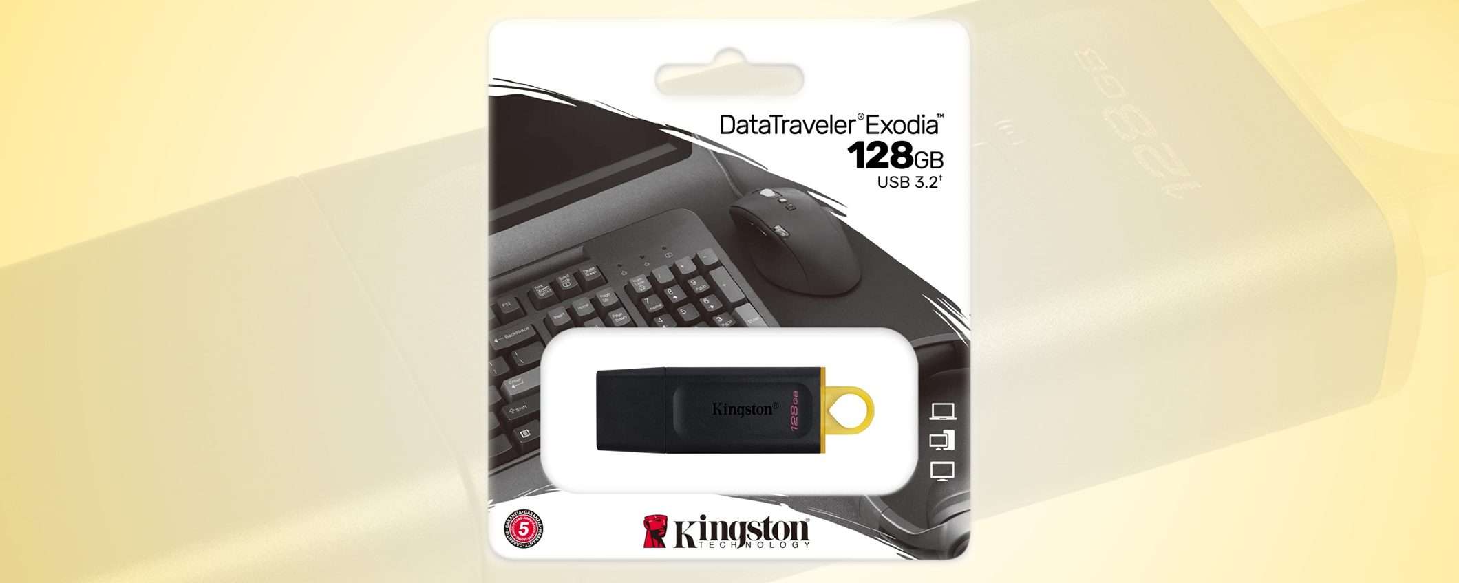 128GB sempre in tasca: la pendrive Kingston a 8€