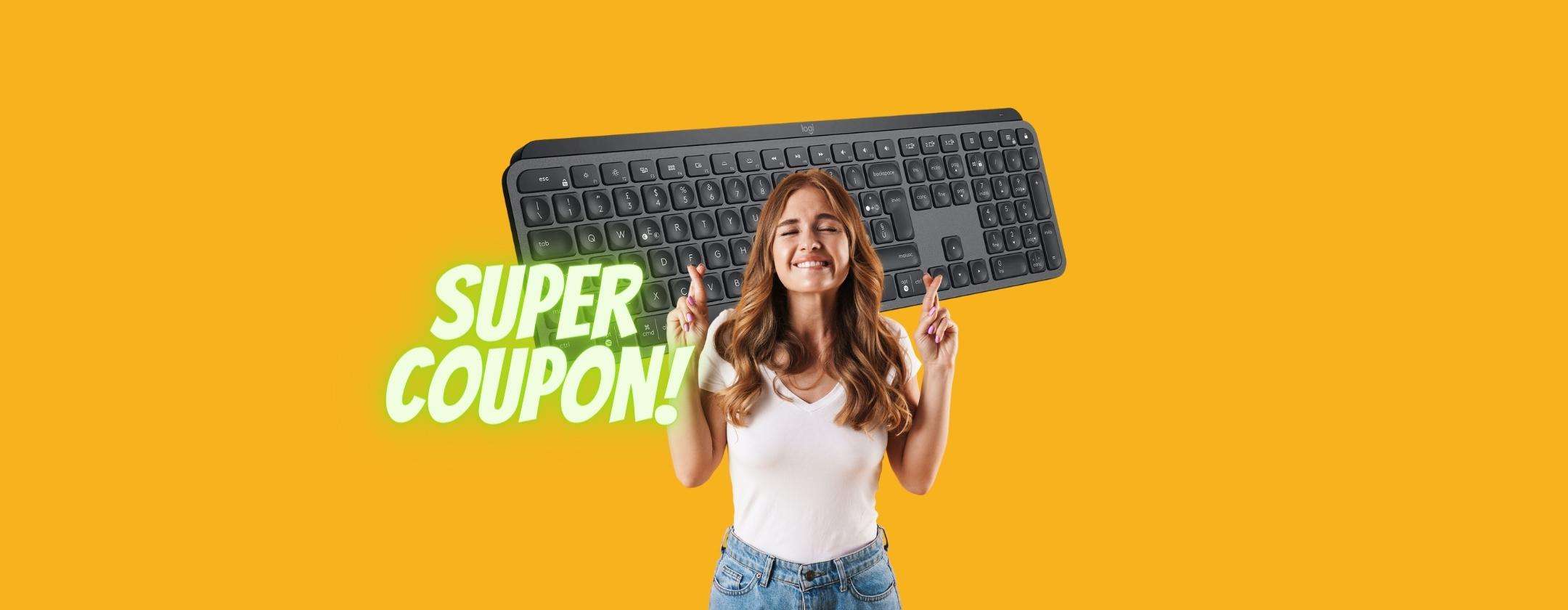 Logitech MX Keys in REGALO su Amazon attiva il COUPON per la tastiera