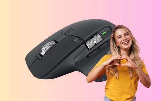 Mouse Logitech MX Master 3S: grande ritorno al suo MINIMO STORICO (-30%)