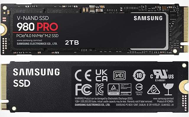 La SSD da 2 TB della gamma Samsung 980 PRO, compatibile anche con PS5