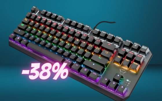 Tastiera meccanica TRUST prezzo RIDICOLO: sulla scrivania è TOP