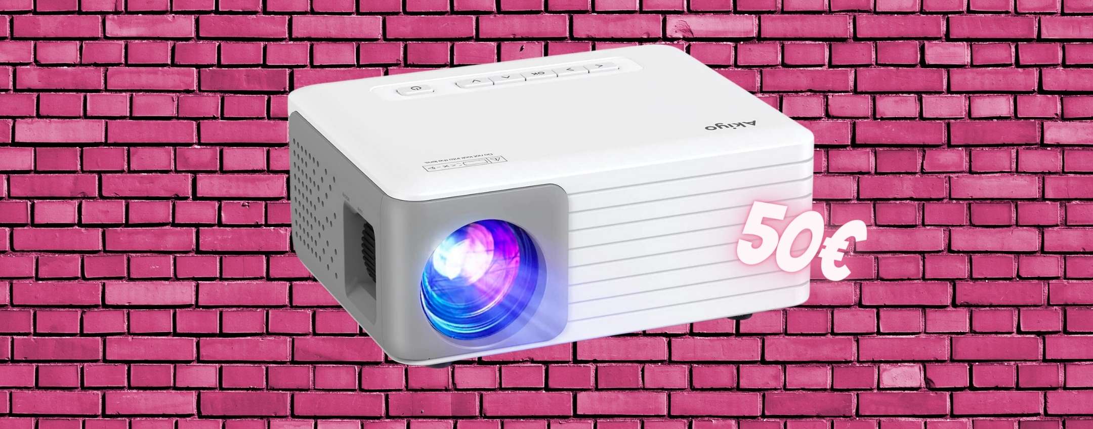 Proiettore portatile 1080p supportato: casa diventa un CINEMA con 50